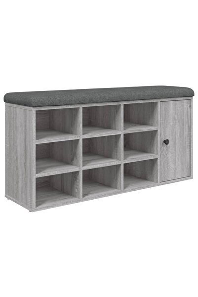 vidaxl Bancă de pantofi, gri sonoma, 102x32x50 cm, lemn prelucrat