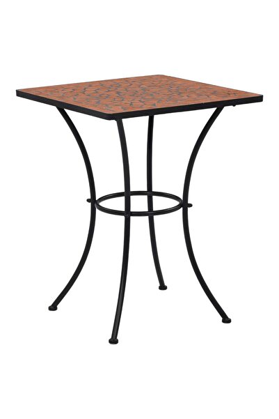 vidaxl Masă de bistro mozaic, cărămiziu, 60 cm, ceramică