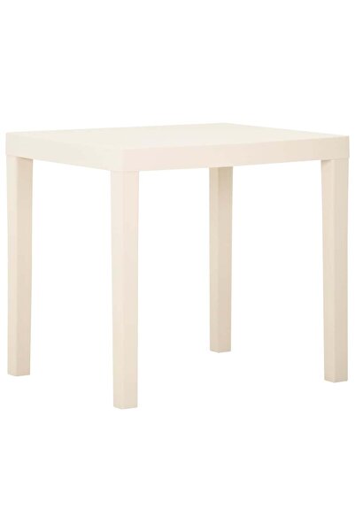 vidaxl Masă de grădină, alb, 79x65x72 cm, plastic