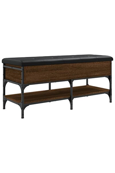 vidaxl Bancă de pantofi, stejar maro, 102x42x45 cm, lemn prelucrat