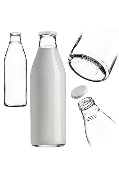 KADAX Sticlă de sticlă 1L 1000 ml pentru lapte, pentru lapte, suc, apă, băutu...