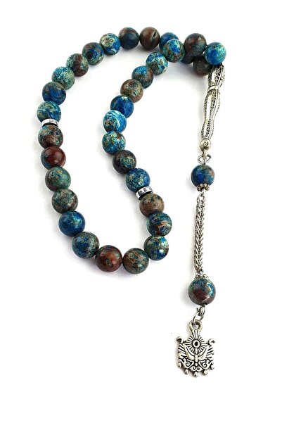 OSESHOP Aruzit Krizokol Stone Steel Tasseled Design Natural Stone Prayer Beads