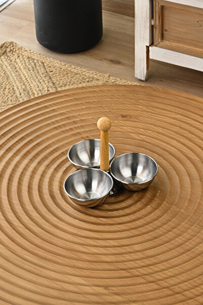 SQUALO Squalo 3-Tier Steel and Wood Dessert Plate – A unique presentation for...