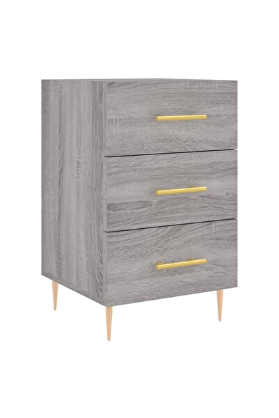 vidaxl Bedside table, sonoma grey, 40x40x66 cm, composite wood
