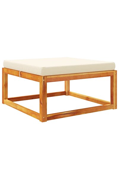 vidaxl Taburet de grădină cu pernă, 65x65x29 cm, lemn masiv acacia