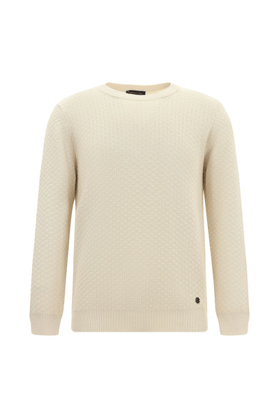 Abdullah Kiğılı Велосипедний комір, регулярний крій, візерунковий вовняний тр...