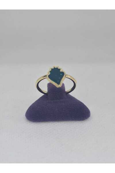 sarıyer silver Green Carrot Model Steel Children's Ring with Enamel Engraving...