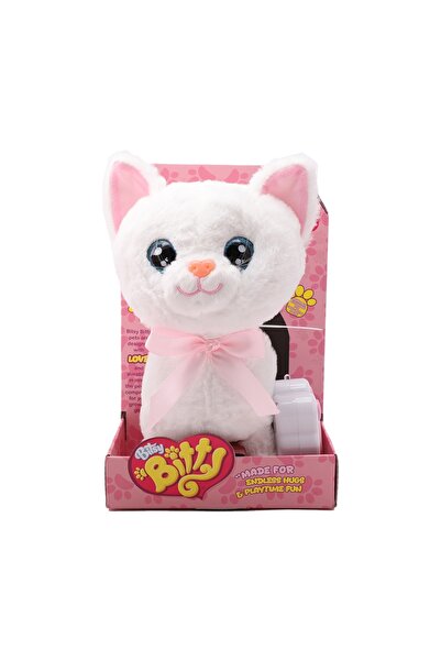 Plush قطة تفاعلية تعمل بالتحكم عن بعد من نوع بيتسي بيتي (بيضاء)
