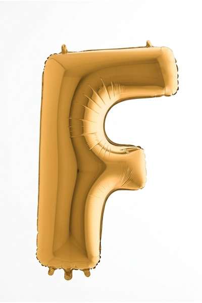 GRAB Harf Balon F Harfi Gold 40inç 100cm Helyum Gazına Uyumlu