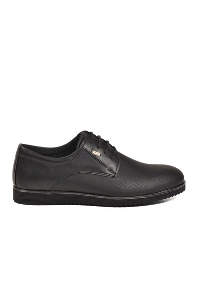 Aspor Black Printed Men's Classic Shoes