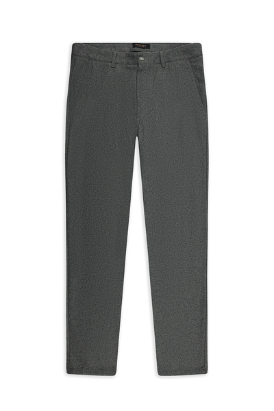 Abdullah Kiğılı 7 Drop slim fit Dar croială Pantaloni clasici din flanel, cu ...