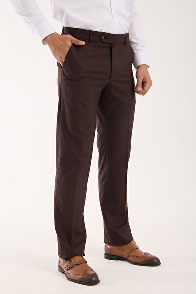 HYMAN Men's Regular Fit Fabric Trousers