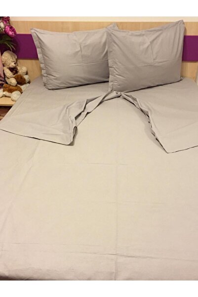 Liz Line Lenjerie pat dublu gri, cearceaf 240x240cm, colectia "Monocrom" din ...