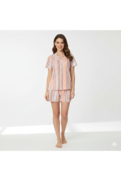 Arnetta Women's pajamas with Short-Sleeved and buttons, shorts, Floral Print,...