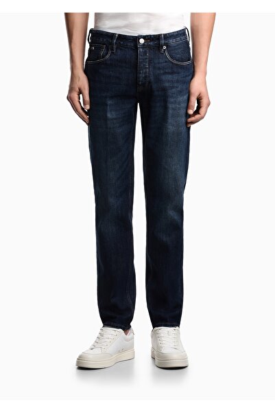 Emporio Armani Men's Normal Waist Slim Fit Slim Leg Blue Jeans Em000668 Af222...