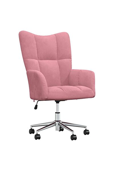 vidaxl Scaun de relaxare, roz, catifea