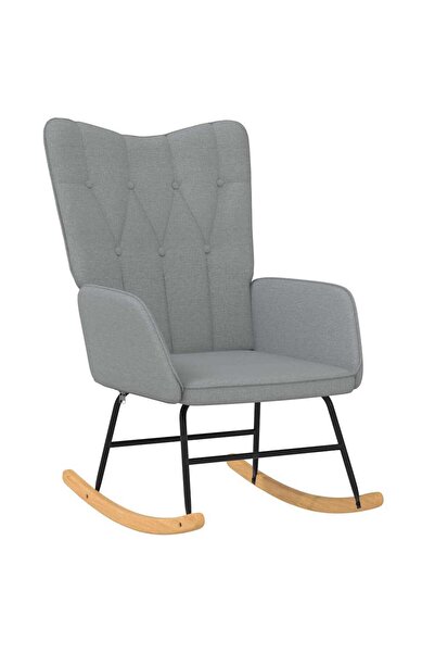 vidaxl Scaun balansoar, gri deschis, material textil