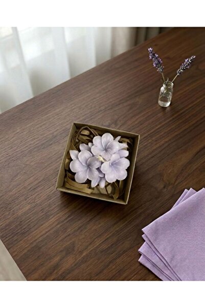 ORENACANDLE PULUMERİA ÇİÇEĞİ EL YAPIMI DOĞAL SOYA MUM(4 ADET) (5*4 cm)