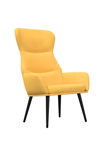 vidaxl Scaun de relaxare, galben muștar, material textil