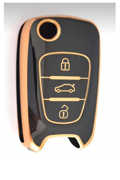 ÖZEN KEYS Hyundai I10 I20 I30 Ix25 Ix35 3 Button Nano Key Case Cover Black Go...