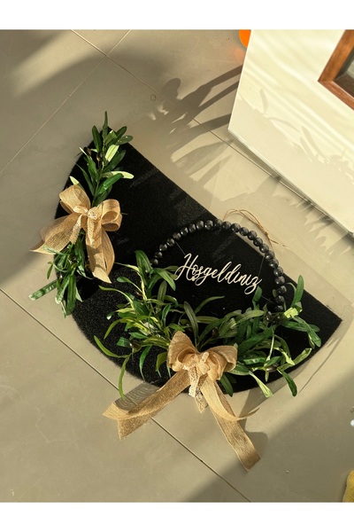 REMO Zeytin Dallı 2 Li Kapi Süsü Paspas Seti Ev Kapı Önü Dekoru