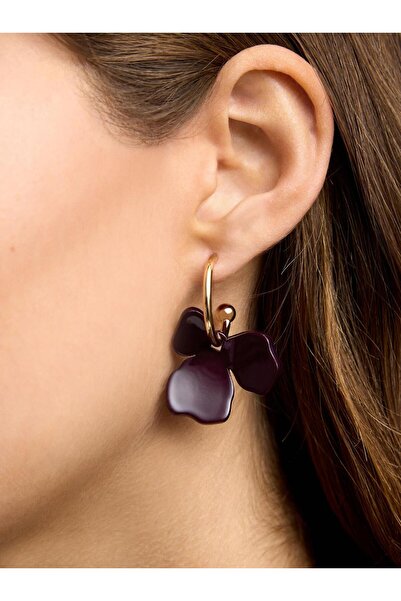 PARFOIS Çiçekli Halka Küpe