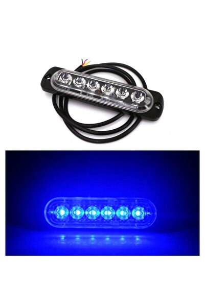 motoLEDy Lampă de marcare stroboscopică 6 LED 12V-24V, albastru