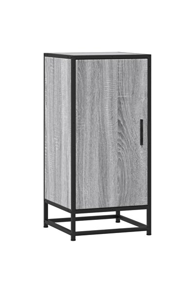 vidaxl Dulap, gri sonoma, 35,5x35x76 cm, lemn prelucrat și metal
