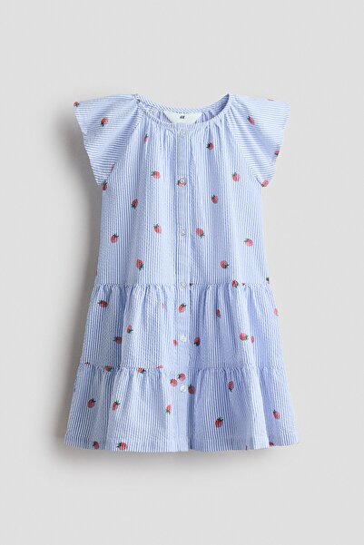 H&M Katlı Gofre Elbise