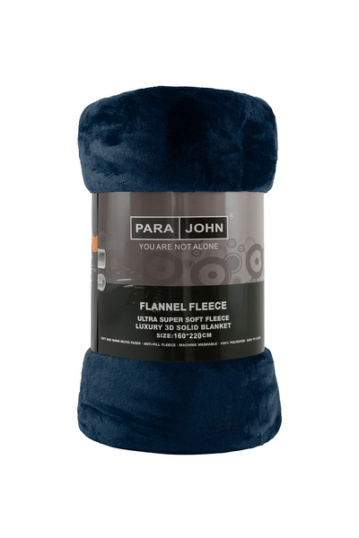 PARAJOHN Para John Luxury 3D Solid Flannel Fleece Blanket – 160x220cm Ultra S...