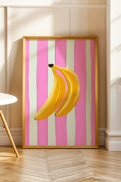 ArtDropsco Muz Tablo Pop Art Meyve Poster Modern Duvar Dekoru Mutfak Tablosu ...