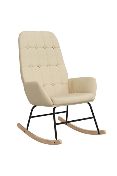vidaxl Scaun balansoar, crem, material textil