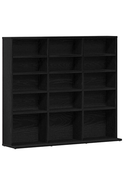 vidaxl Dulap pentru CD-uri, stejar negru, 100x23x89,5 cm