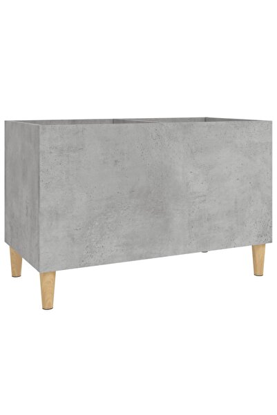 vidaxl Dulap pentru discuri, gri beton, 74,5x38x48 cm, lemn prelucrat