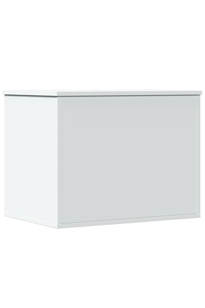 vidaxl Storage box, white, 60x42x46 cm, processed wood