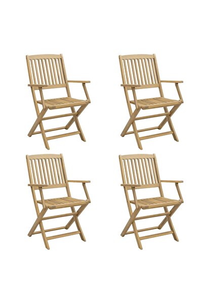 vidaxl Scaune grădină pliante 4 buc. 54x61x88 cm lemn masiv acacia