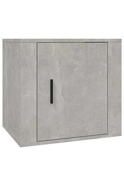 vidaxl Bedside table, concrete grey, 50x39x47 cm