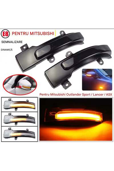 CerCip Dynamic mirror indicators MITSUBISHI Lancer 2016, ASX 2014-2020, Outla...