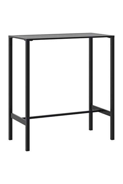 vidaxl Masă de bar, negru, 100x50x110 cm, oțel vopsit electrostatic