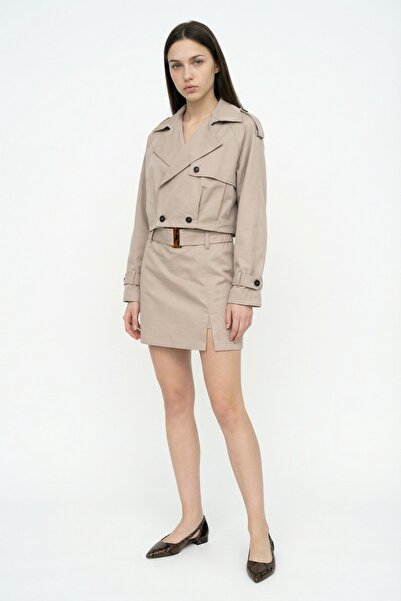 Quzu Fusta de damă SRT01596 Bej