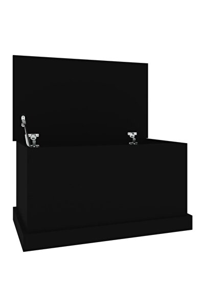 vidaxl Storage box, black, 70x40x38 cm, processed wood