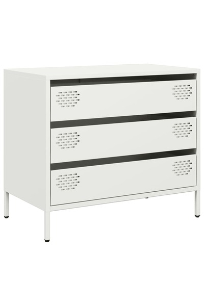 vidaxl Cabinet, white, 68x39x58.5 cm, cold-rolled steel