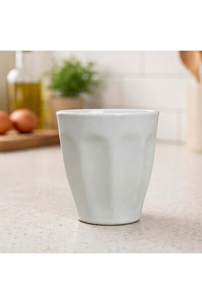 Gift Moda كوب إسبريسو من السيراميك الأبيض بتصميم بسيط