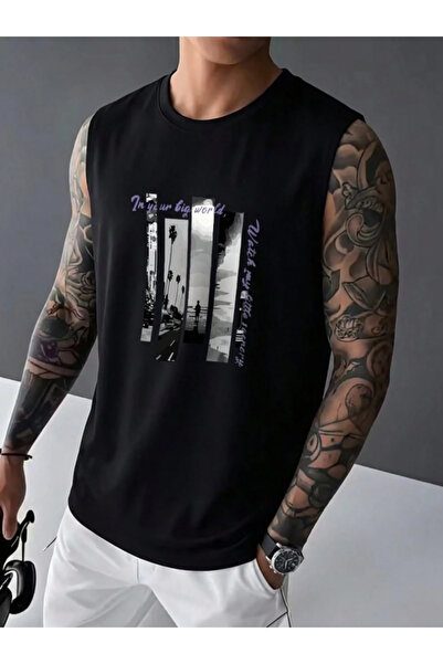 Ordorin Printed Oversized Sports Athlete Undershirt