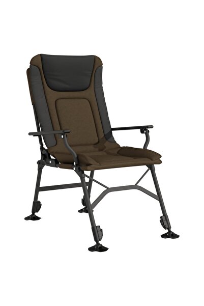 vidaxl Scaun de pescuit cu cotieră, pliabil, gri taupe
