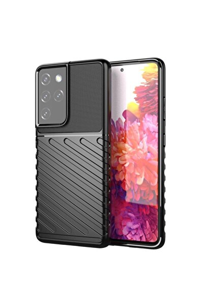 OEM Thunder Flexible TPU Protective Case for Samsung Galaxy S22 Ultra - Black