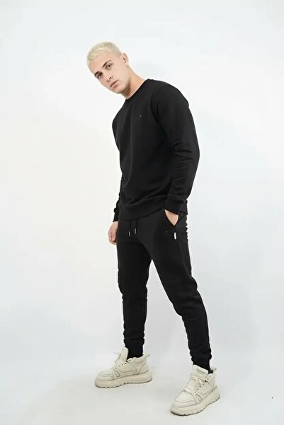 Hersley New Season 3 İplik R Ribbed Men's Tracksuit