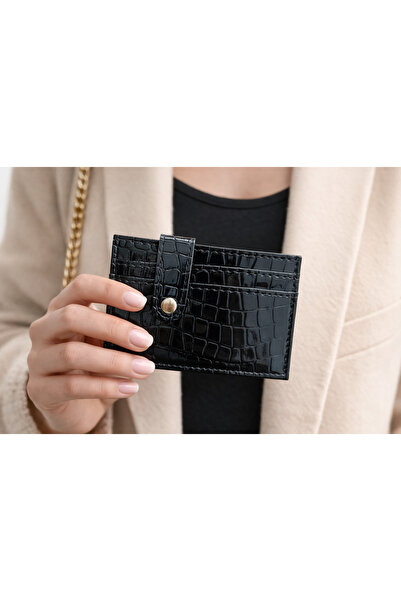 zetus Elisa Model Black Women's Wallet Card Holder