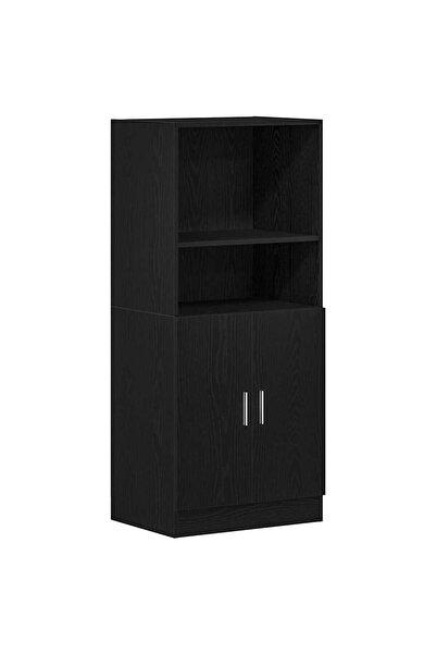 vidaxl Dulap de bucătărie, negru, 57x41,5x131,5 cm, lemn prelucrat