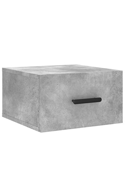 vidaxl Noptieră de perete, gri beton, 35x35x20 cm
